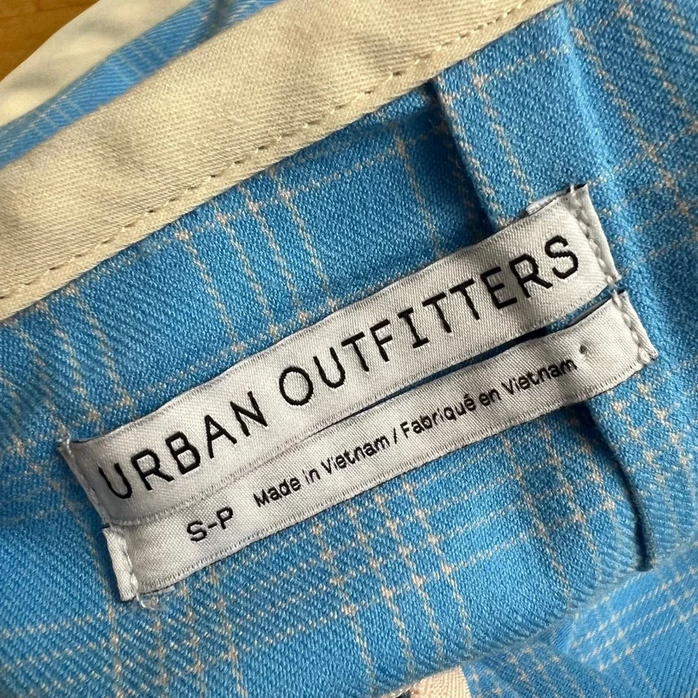 Urban Outfitters Blue‎ Plaid Mini Skirt Size Small Preppy Athleisure Pockets